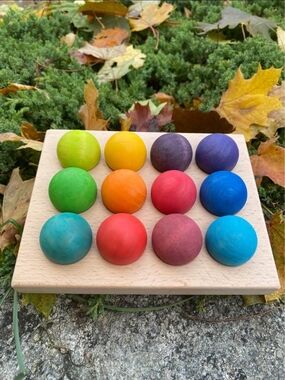Wooden Rainbow Sorting Board- Multicolor Kids Toy
